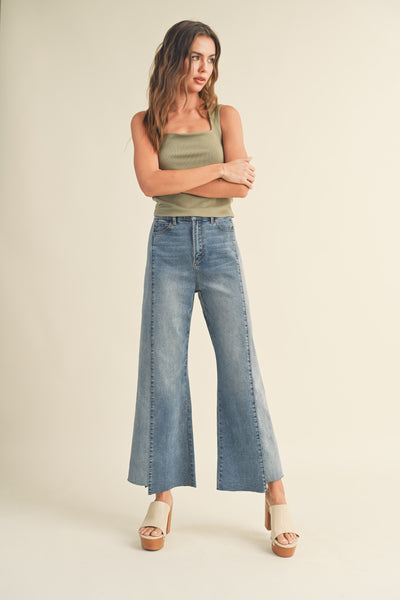 COLOR BLOCK DENIM PANT