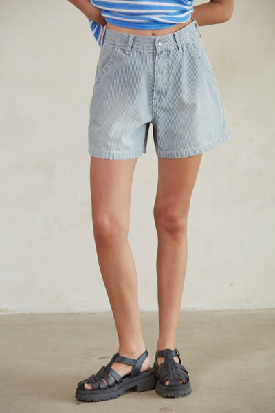 PALMER STRIPE DENIM SHORTS