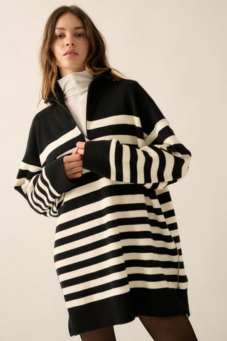 STRIPE SWEATER DRESS