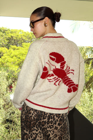 LOBSTER ZIP UP SWEATER