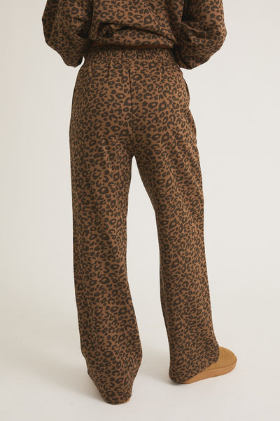 LEOPARD BOW SWEATPANTS