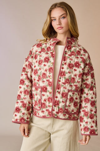 AMELIA QUILTED FLORAL JACKET