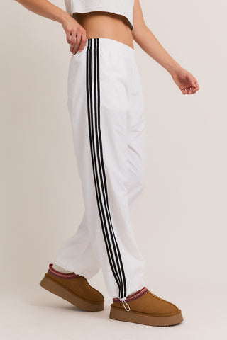 STRIPED NYLON TRACK PANT