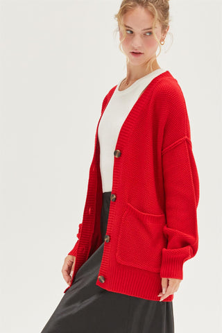 LEIGHTON RED CARDIGAN