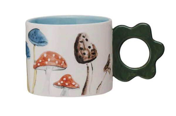 MUG WITH FLOWER SHAPE HANDLE