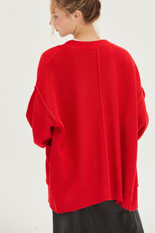 LEIGHTON RED CARDIGAN