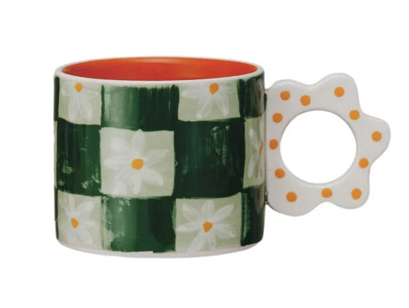 MUG WITH FLOWER SHAPE HANDLE