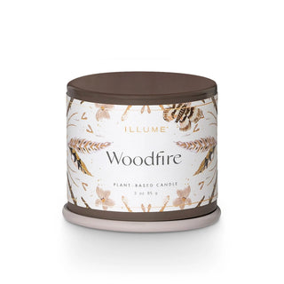 ILLUME WOODFIRE MINI TIN CANDLE