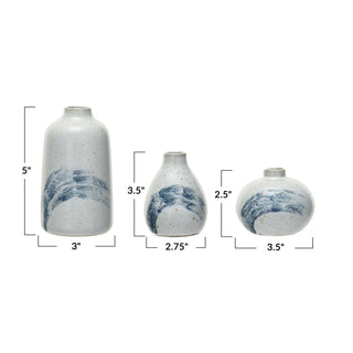 MEDIUM BLUE WAVE VASE