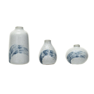 MEDIUM BLUE WAVE VASE