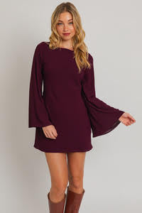 BELL SLEEVE MINI DRESS