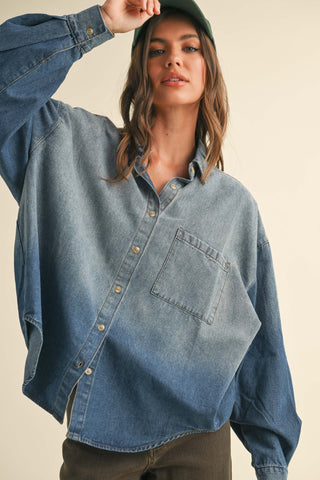 DENIM SHACKET TOP