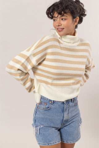 KAYNE CREAM STRIPE SWEATER