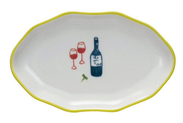 HAND PAINTED BISTRO DISH