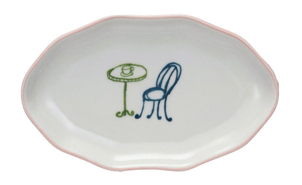 HAND PAINTED BISTRO DISH