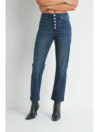 BUTTON DOWN STRAIGHT LEG DENIM